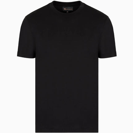 Men's black Supima cotton crew neck t-shirt.