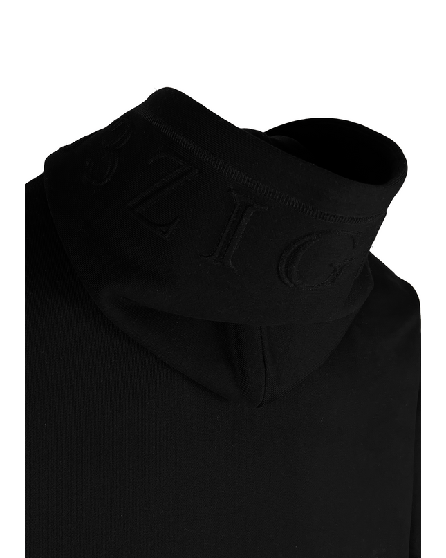Close-up of embossed design on D3ZIGNER Men's Hoodie