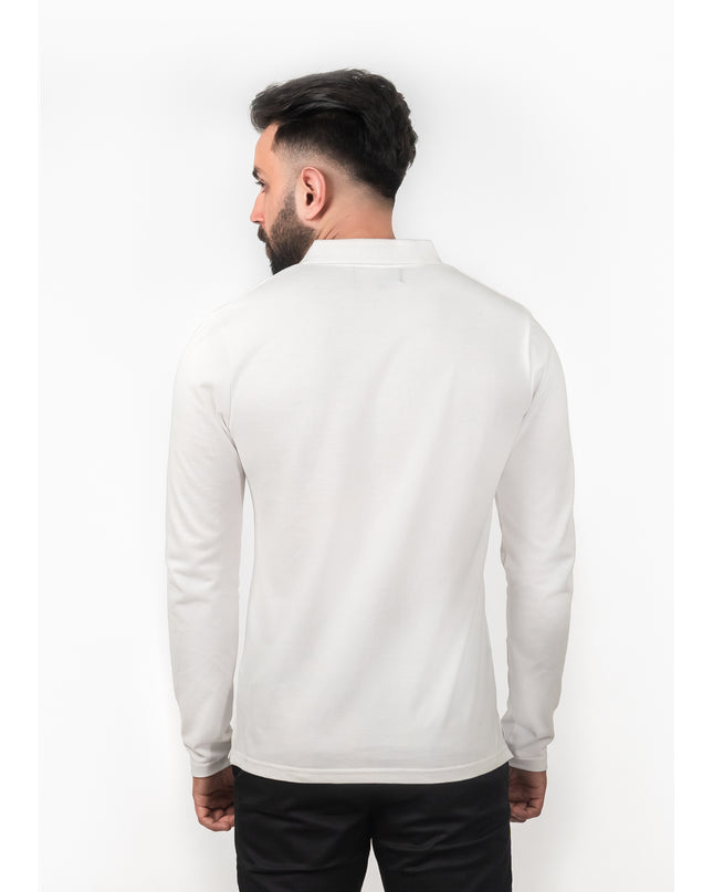 D3ZIGNER Men's Full Sleeve Polo Shirt back view