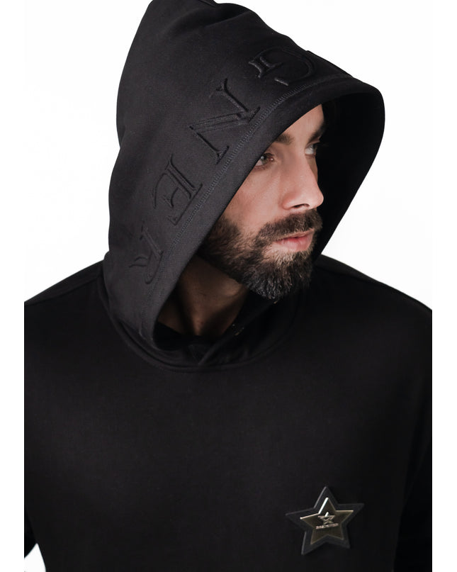 Stylish look with D3ZIGNER Men's Embossed Hoodie